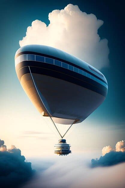 Airship above the clouds | Premium AI-generated image