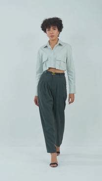 Flap Pocket Crop Shirt – Oyela