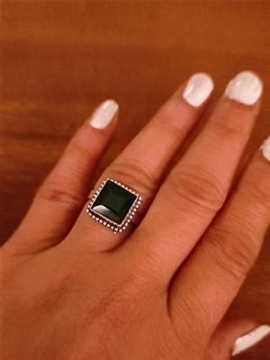 Buy 925 Silver Ring Online | Square Black Onyx Ring | Missori