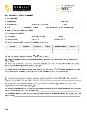 Life Insurance Application Questions 的图像结果
