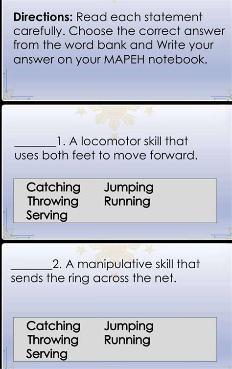 Read Each Statement Carefully