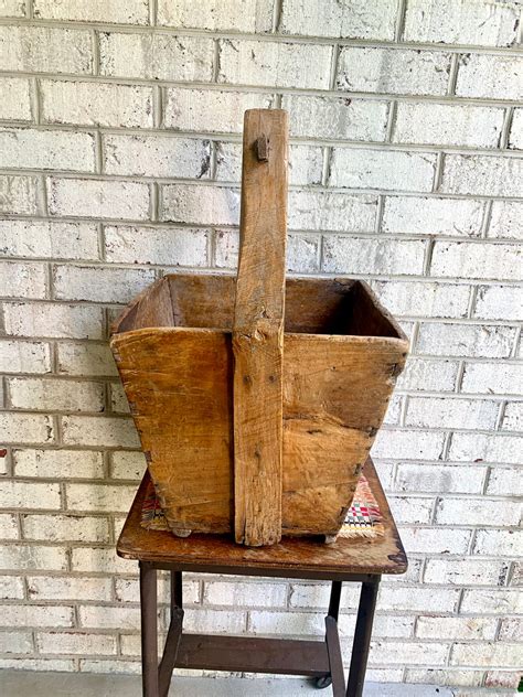 Antique Chinese Wood Gathering Basket Asian Hand Painted - Etsy