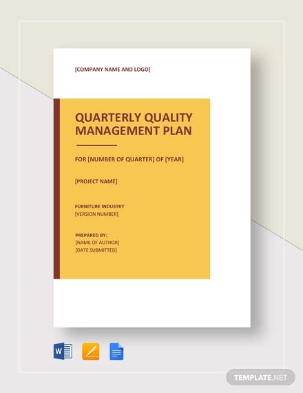 Quality Management Plan Example PDF 的图像结果