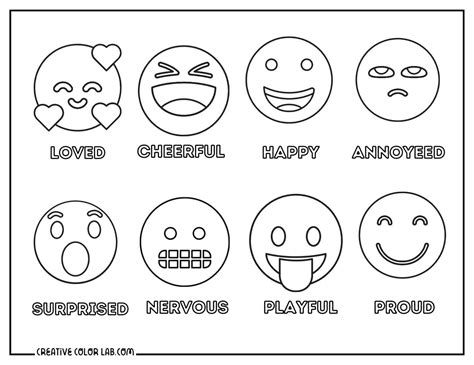Free Feelings Coloring Pages | Emotions Printables