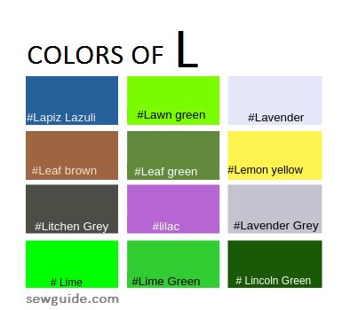 Color Names In Fashion : Reference Guide For 100+ Colours - SewGuide