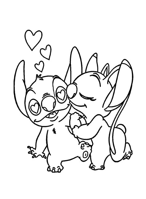 Stitch And Angel Print - Printable Free Templates