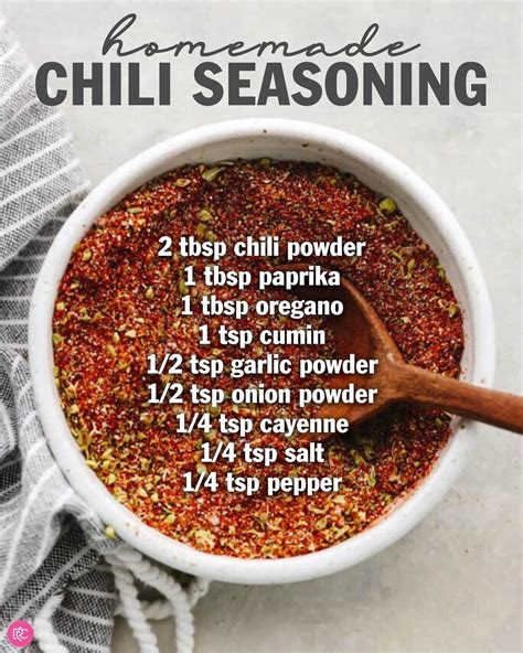 Pin by Beth Hill on Recipes | Spice mix recipes, Homemade chili ...