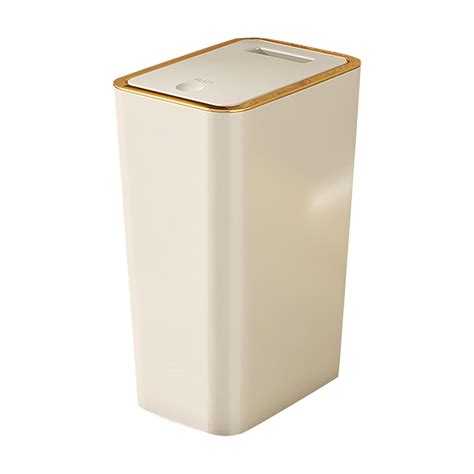 kowaku Rectangular Dustbin Trash Can with Lid Kitchen Wastebasket ...
