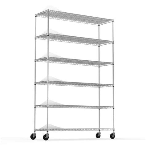 FUNKOL 6-Tier Heavy Duty Storage Wire Rack with Wheels, India | Ubuy