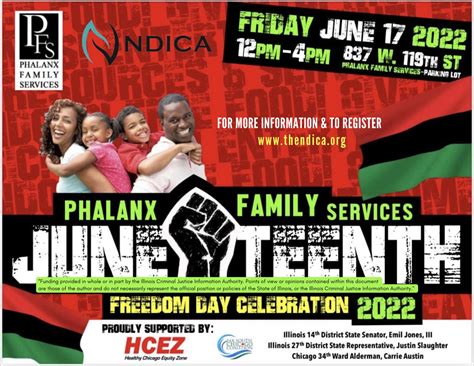 NDICA & Phalanx Family Services presents JUNETEENTH Freedom Day ...
