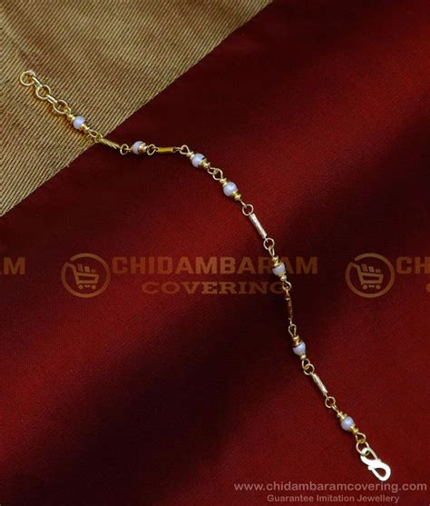 Buy Beautiful White Pearl Gold Plated Bracelet Designs for Ladies