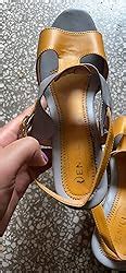 Denill Women's Block Heels Yellow Uk- 6 : Amazon.in: Fashion