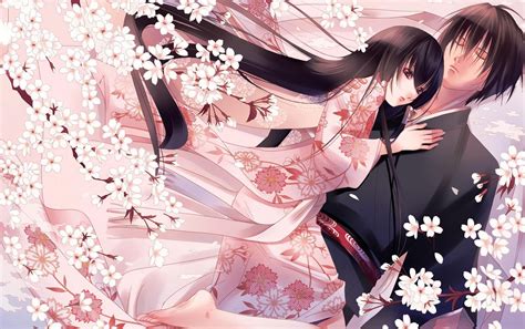 Anime CouplePink Sakura Flower Wallpaper | ~Anime Couples~ | Pinterest ...