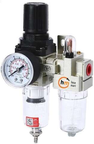 HOSEMART FR 1/2" Pneumatic Air Filter Regulator With Pressure Gauge ...