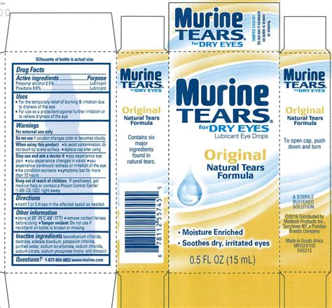 MURINE TEARS FOR DRY EYES- polyvinyl alcohol and povidone liquid