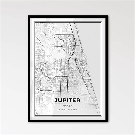 Jupiter Florida Scandinavian Style City Map – HEBSTREIT