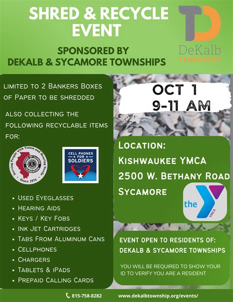 Shred & Recycle Event Scheduled for Oct 1 at Kishwaukee YMCA in ...