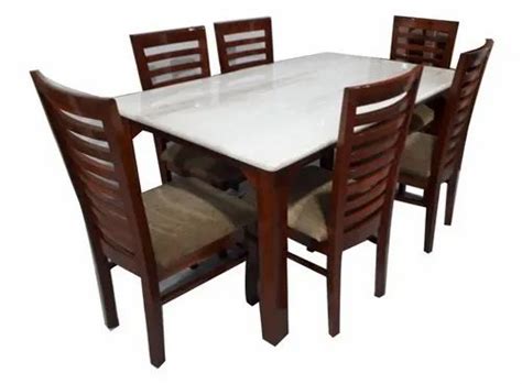 Dining Table Set - 6-Seater Marble Top Dining Table Set Manufacturer ...