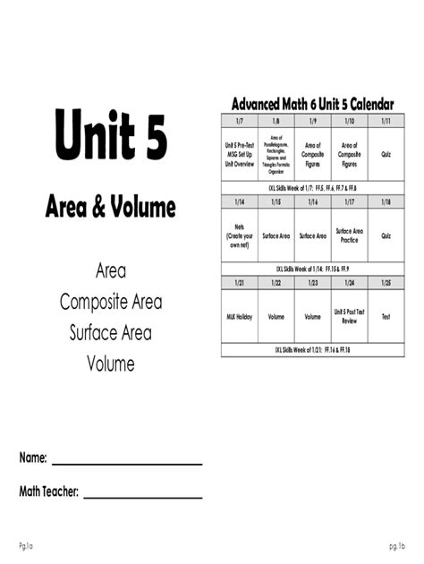 Fillable Online Math - Unit 5 Lesson 5 Area and Perimeter Word Problems ...