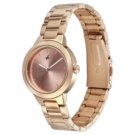 Buy Online Fastrack Pulse Quartz Analog Pink Dial Stainless Steel Strap ...