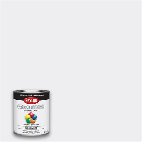 Krylon White Acrylic Paint (1-quart) K05625007 at Lowes.com