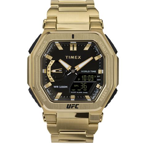 Timex UFC Strength Black Octogonal Dial Quartz Analog Men Watch ...
