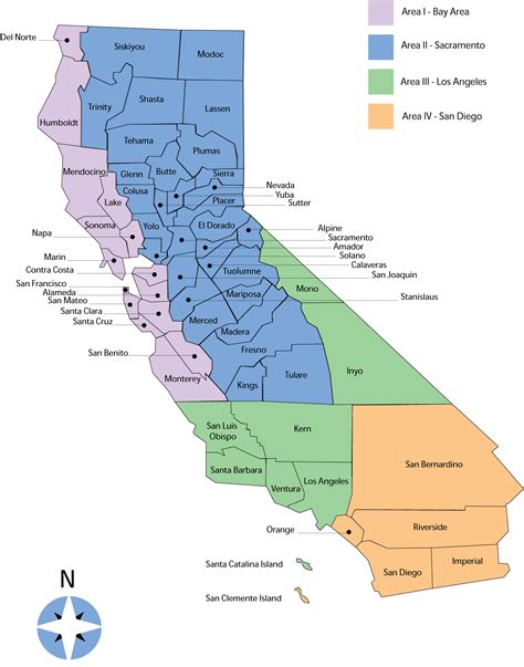 Map Of California Los Angeles Area