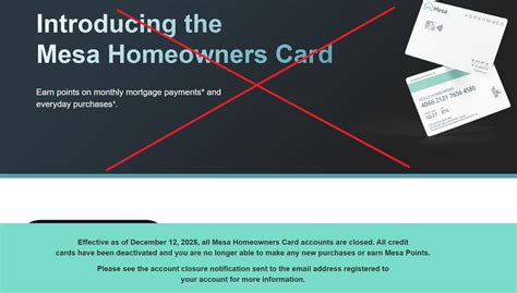 (Pending points credited at 0.6c per point) All Mesa Homeowners credit ...