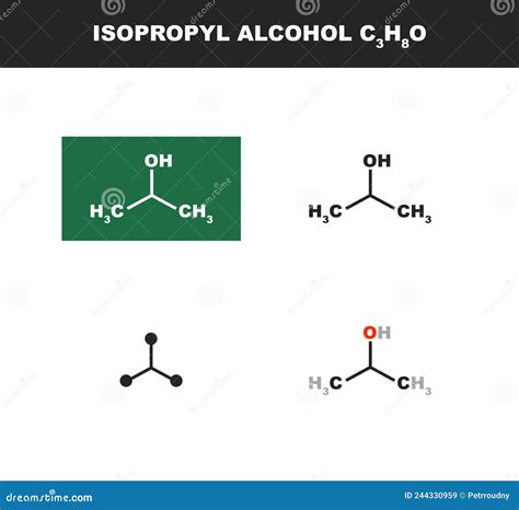 Isopropyl Alcohol, 2-propanol, Isopropanol, C3H8O Molecule. It Is ...