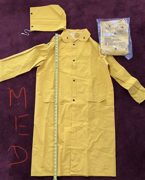Rain Jacket and Hood, Size Med. 100 % WaterproBrand New Color Yellow ...