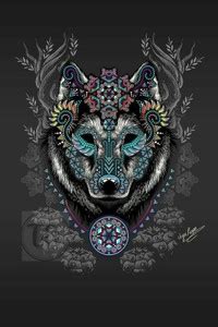 Devil Wolf Poster | Wolf Posters for Room | Unframed | With Self ...