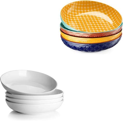Buy DOWAN Bundle-Large Pasta Bowls, Vibrant Pasta Bowls Online at ...