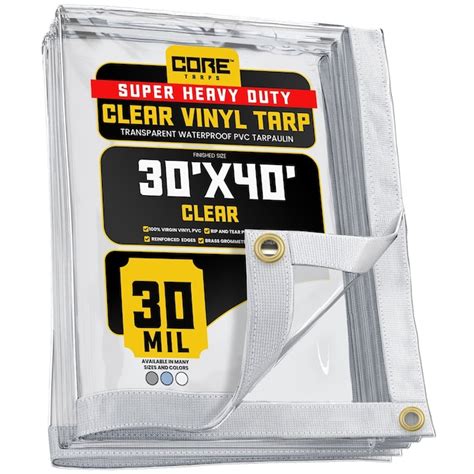 Core Tarps 30-ft x 40-ft White Commercial Vinyl 30-mil Tarp CT-201 ...