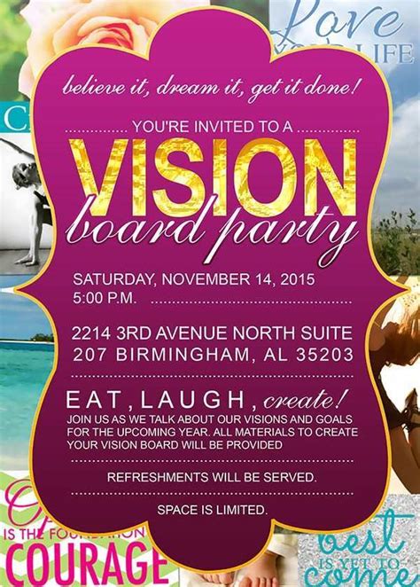 47 The Best Vision Board Party Invitation Template For Free for Vision Board Party Invitation ...
