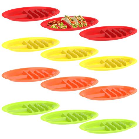 Plastic Taco Holder Versatile Taco Holder Plates Safe Taco Bar Serving ...