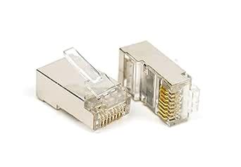 Milliontronic STP Cat6 RJ45 Plugs - Metal Shielded Ethernet Connectors ...