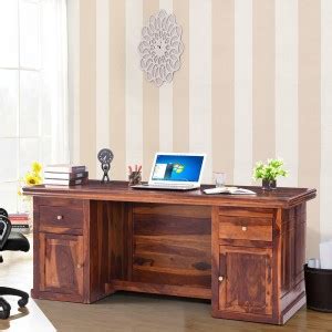 RoyalOak Crystal Solid Wood Office Table Price in India - Buy RoyalOak ...