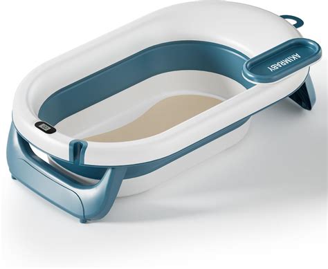 Amazon.com: AKIMRABY Collapsible Baby Bathtub, Baby Shower Tub for ...
