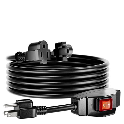 Costech 12 FT Extension Cord with Waterproof Switch, 1875W 15A 125V ...