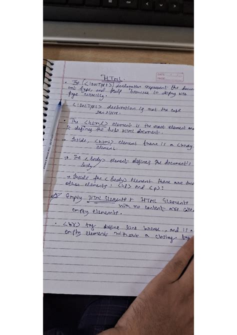 Html study material - Important for bignner - DATE: PAGE: HTML. The ...