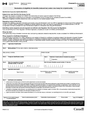 2013-2026 Form Canada NR303 E - Blank Fillable Template | Fill Out ...