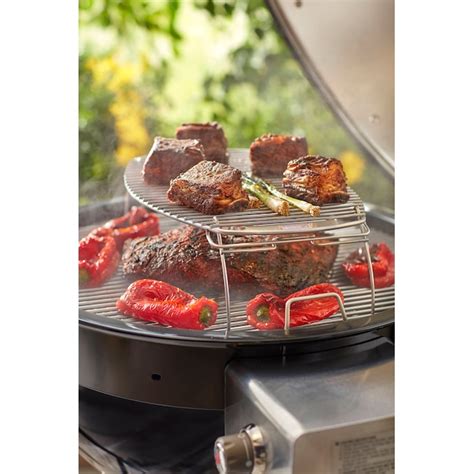 Weber 22-in x 12-in Rectangle Stainless Steel Warming Rack 7647 at ...