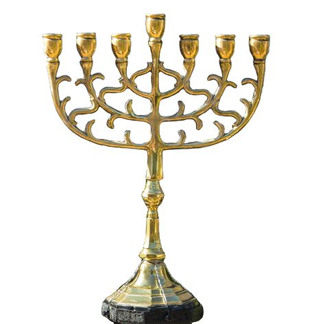 Gold Plated Israel Jewish Menorah Candle Holder Candlestick - Buy Brass ...