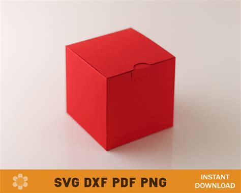 Simpe Cube Box Template – SVG, DXF, PDF, PNG – Artcrafter.net