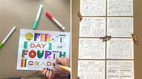 Free Printable First-Day-of-School Signs for Every Grade