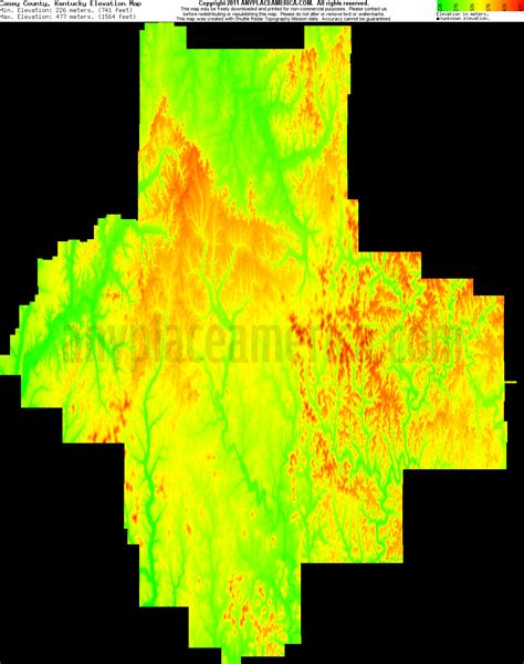 Free Casey County, Kentucky Topo Maps & Elevations