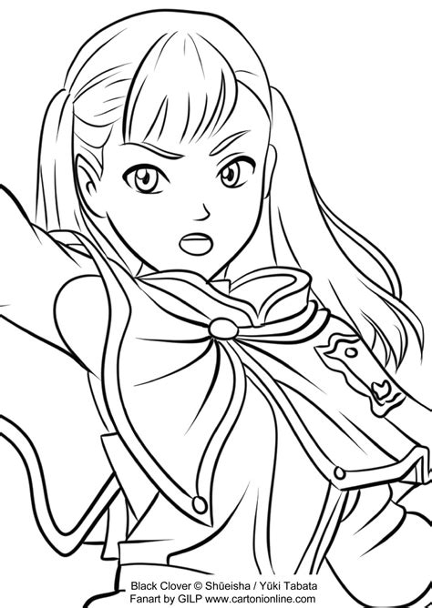 Noelle Silva van Black Clover kleurplaat