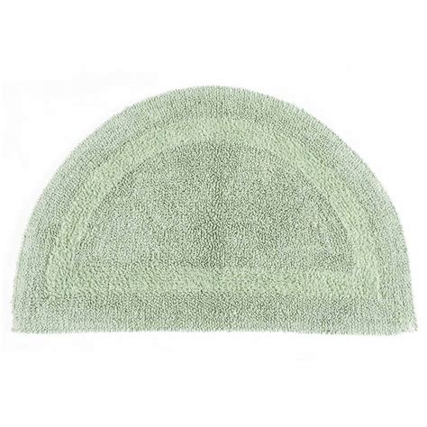 Luxury Reversible Semi Circle Bath Mat - Sage Green