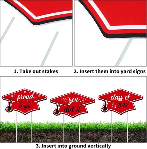 Buy Aneco Waterproof 2022 Grad Yard Signs Plastic Graduation Yard Signs ...