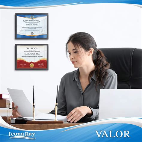 Buy Icona Bay 8.5x11 (22x28 cm) Certificate Frames Set (Black, 12 Pack ...